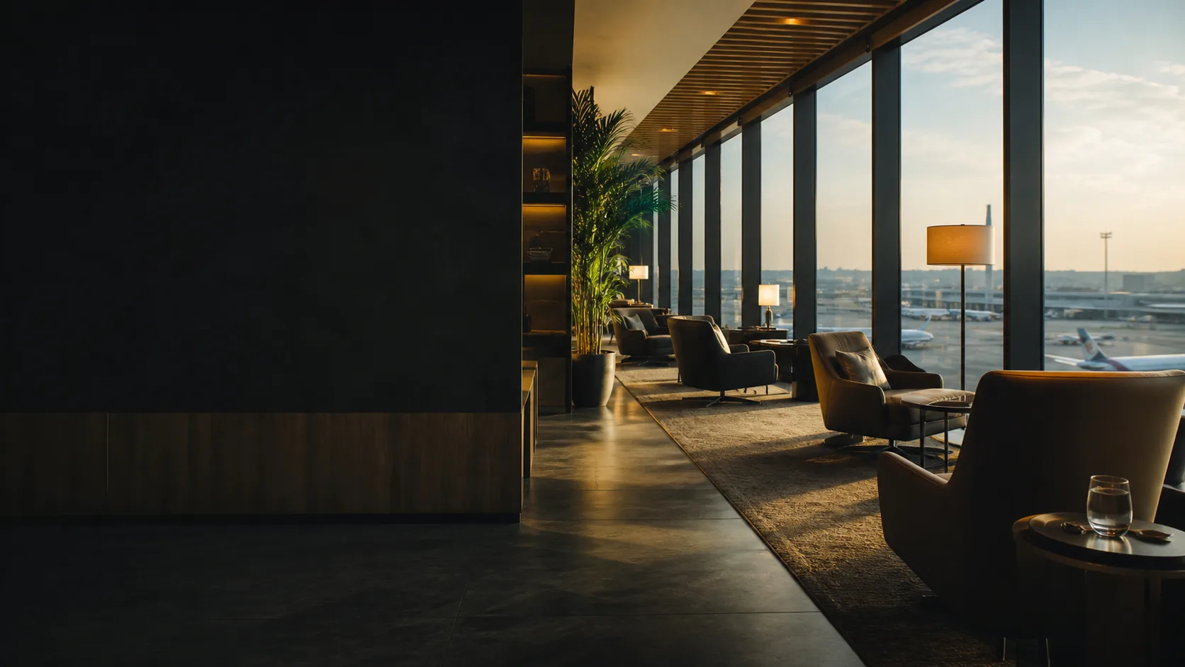 Sala VIP de aeroporto associada ao benefício de viagem do cartão BRB DUX