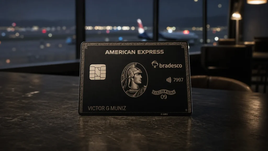 American Express Centurion Bradesco em lounge de aeroporto