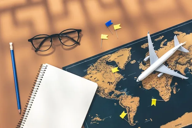 Itens de viagem organizados