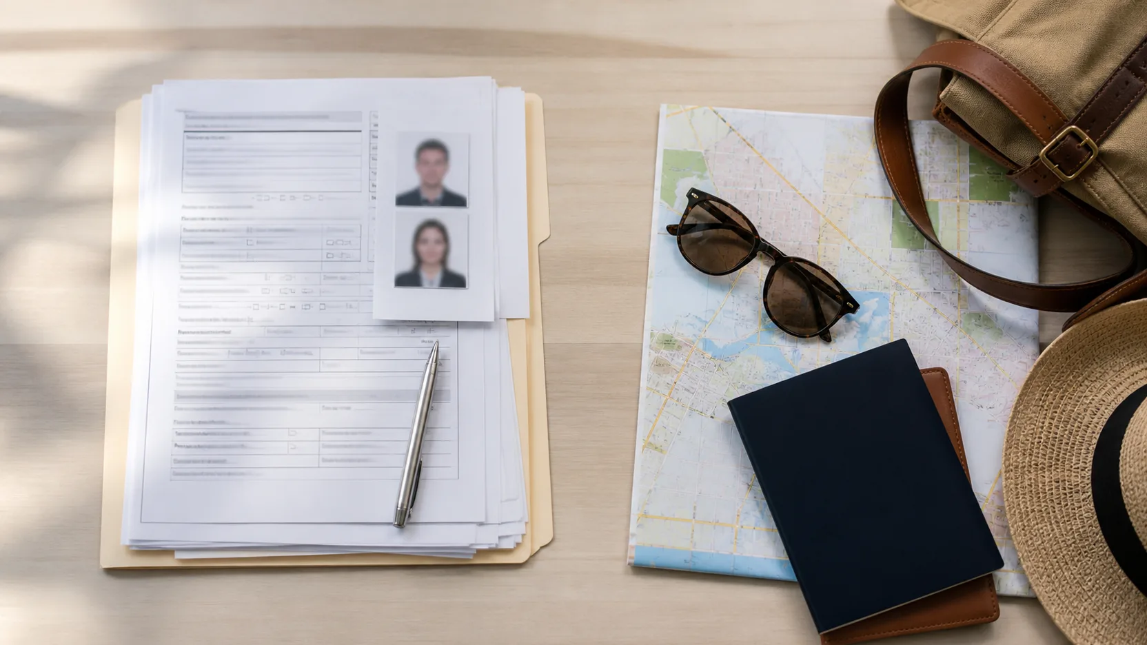 Documentos mostram a diferença entre vistos de imigrante dos EUA e uma viagem de turismo