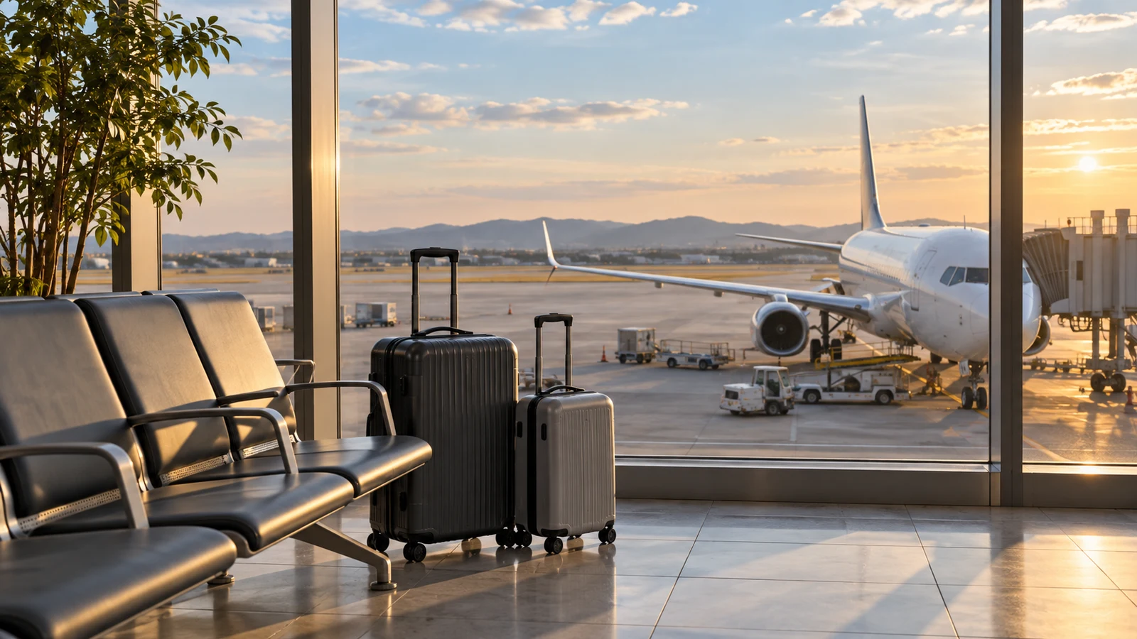GOL Smiles BB Platinum: malas em um aeroporto ilustram o planejamento da viagem